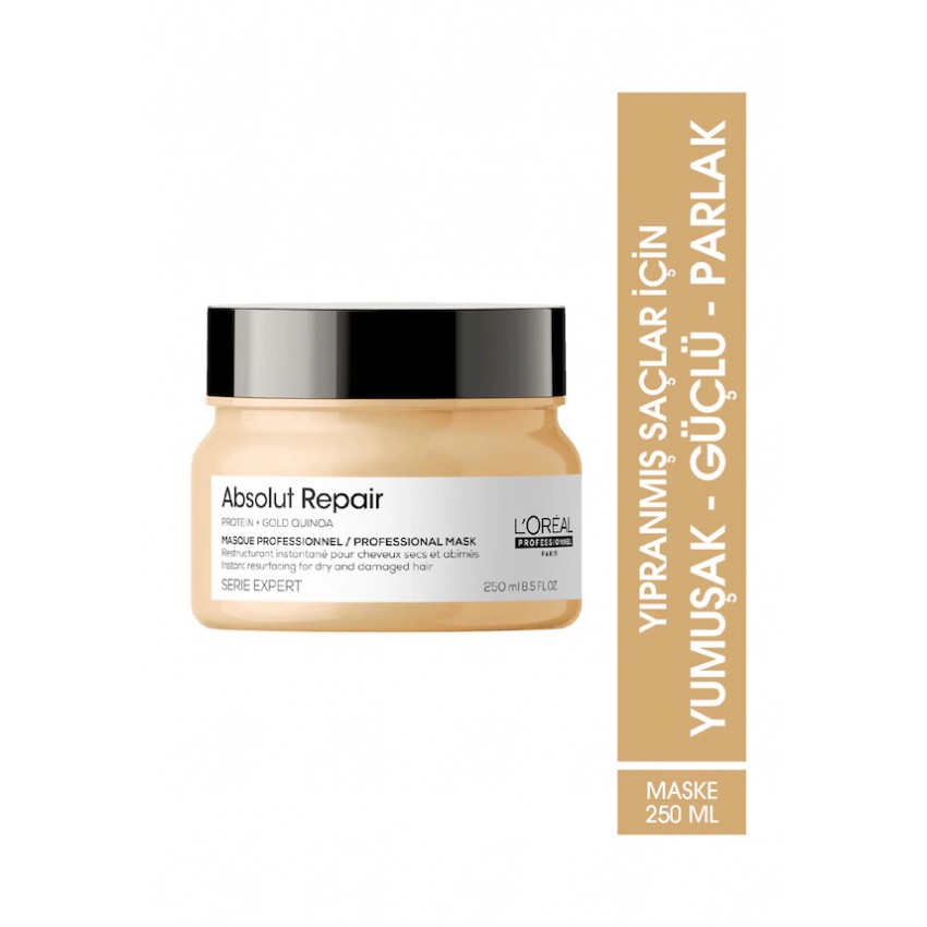 L'oreal Professionnel Serie Expert Absolut Repair Yıpranmış Saçlar için Onarıcı Altın Maske 250 ml