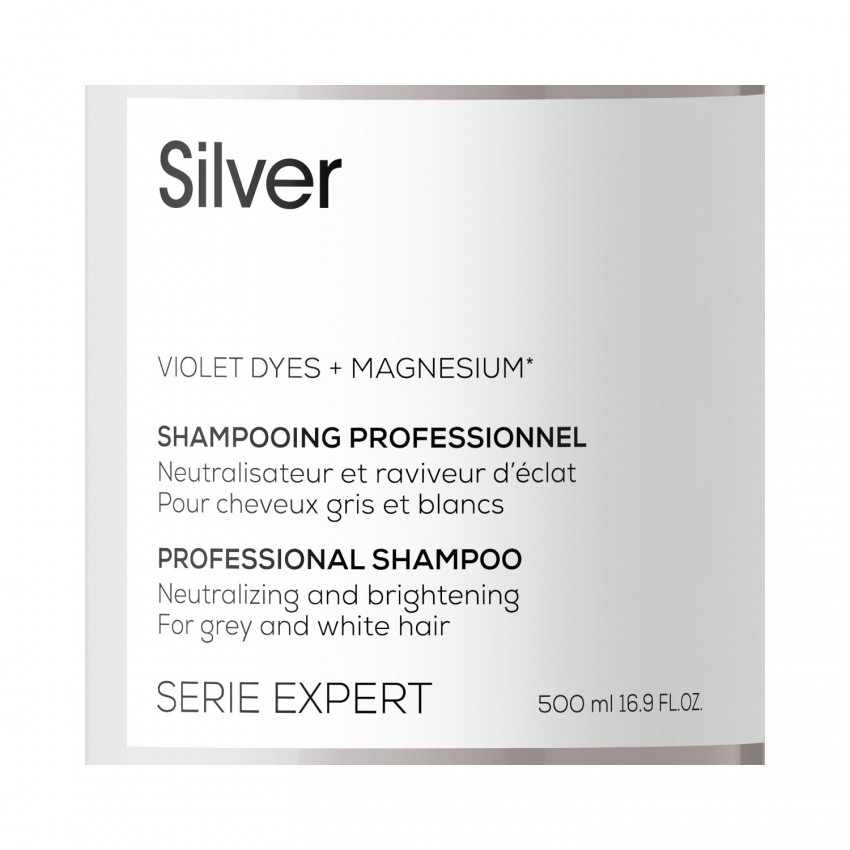 Serie Expert Silver Çok Açık Sarı Gri ve Beyaz Saçlar İçin Renk Dengeleyici Mor Şampuanı 500 ml