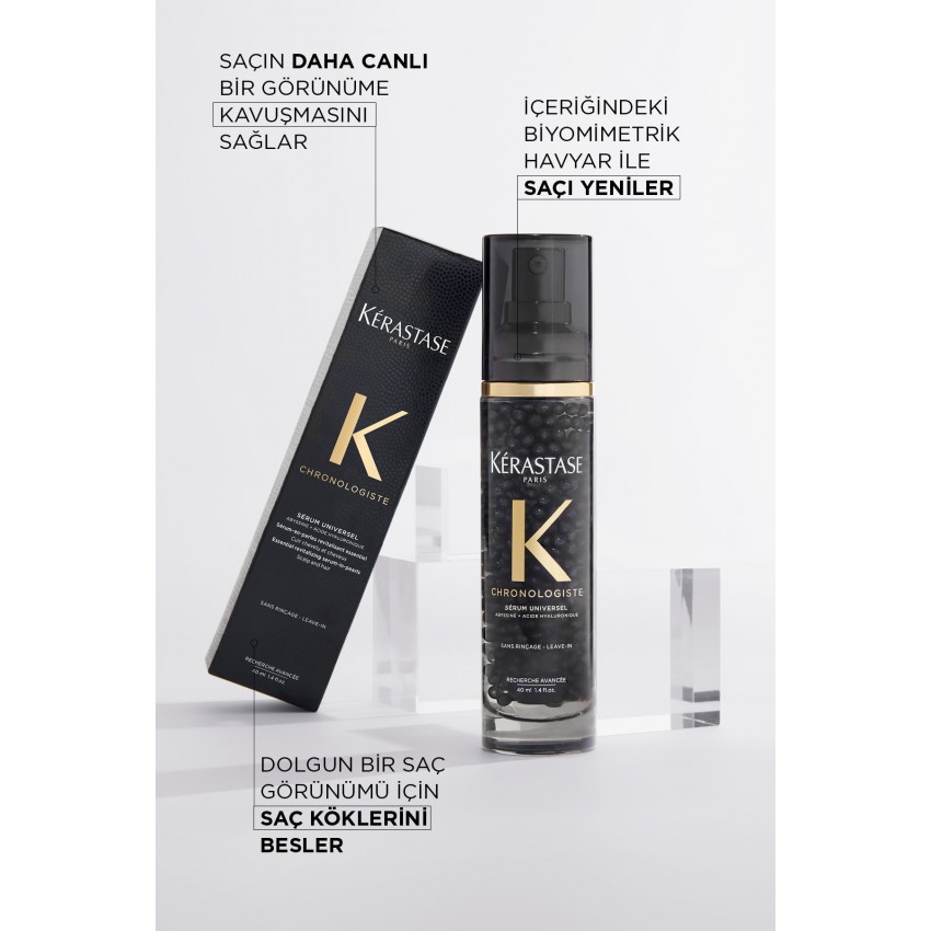 Serum Universel Caviar İnci Taneleri ve Havyar İçeren Yenileyici Saç Bakım Serumu 40ml