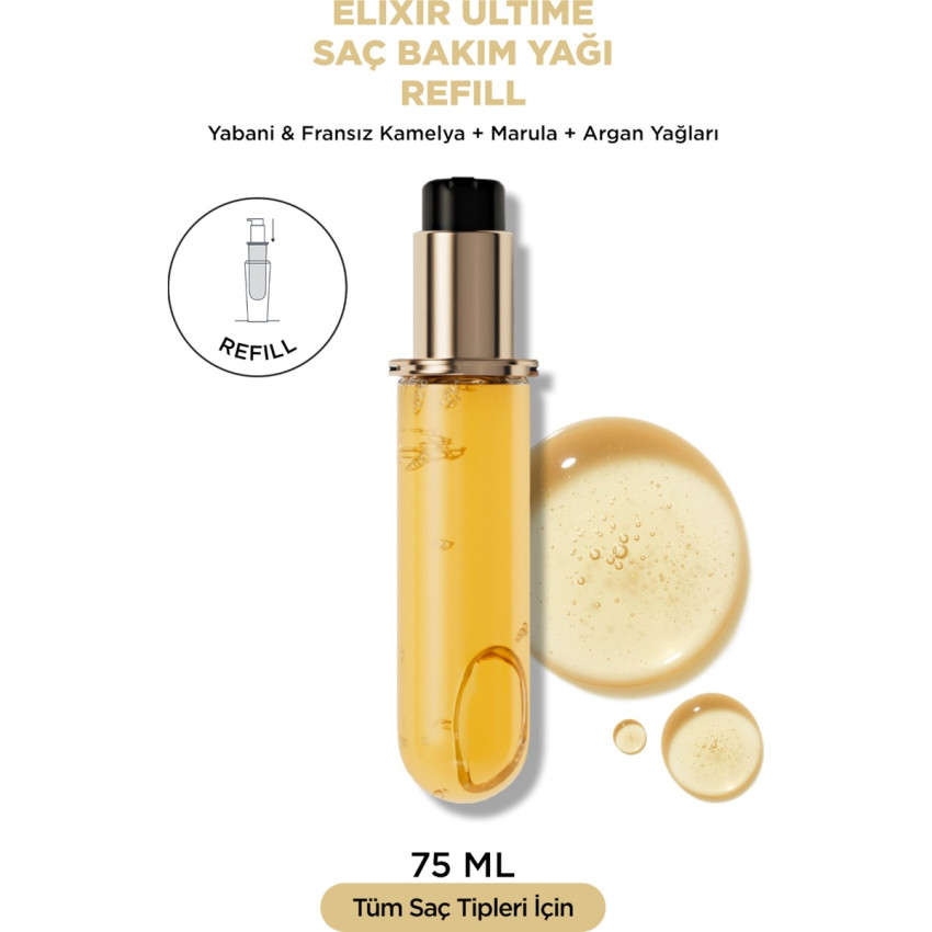 Elixir Ultime Saç Bakım Yağı Refill 75 ml