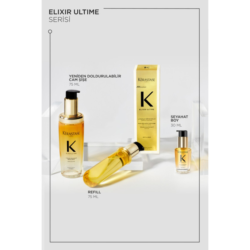 Elixir Ultime Saç Bakım Yağı Refill 75 ml