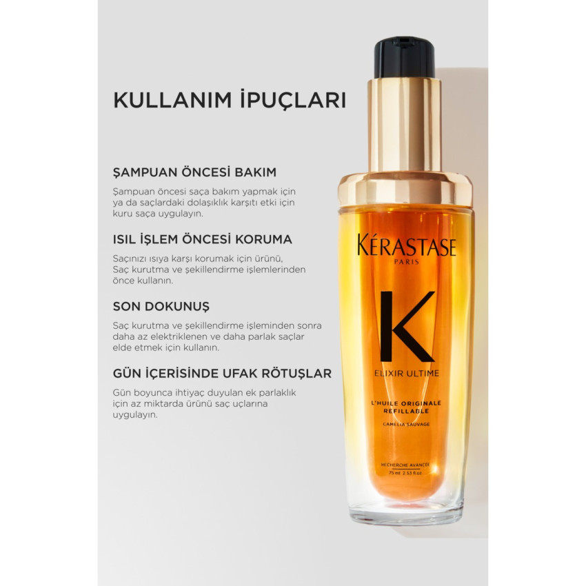 Elixir Ultime Saç Bakım Yağı Refill 75 ml