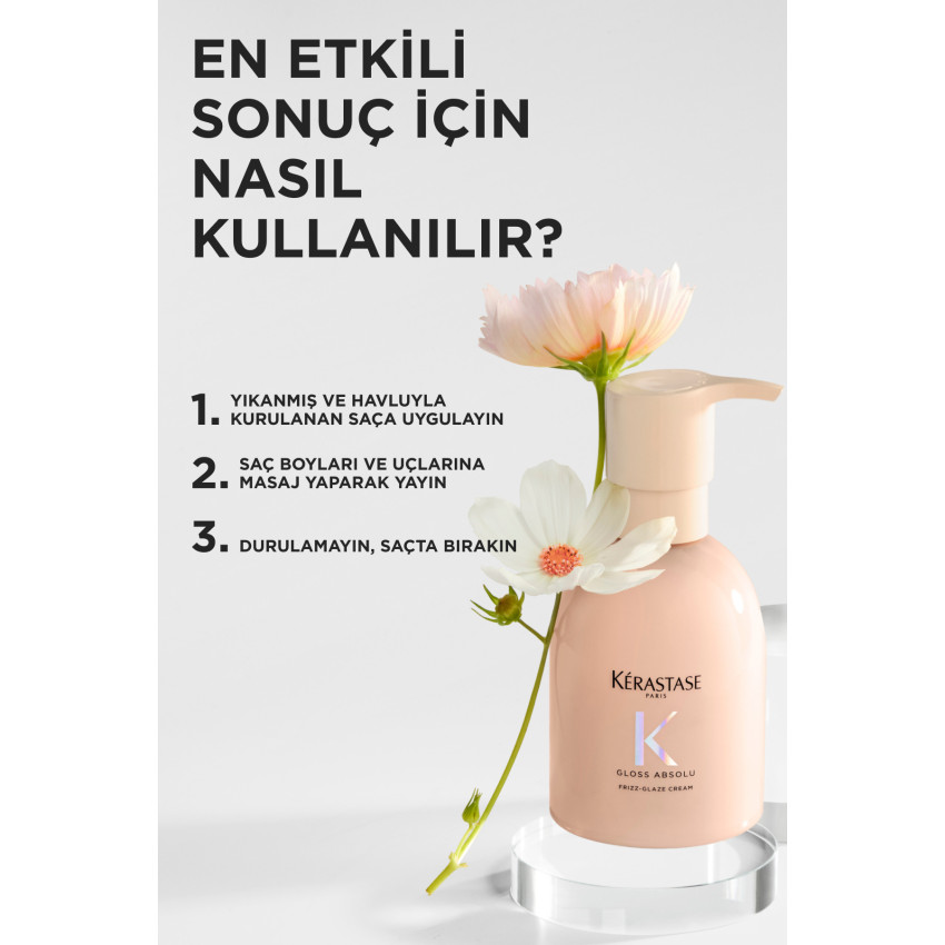 Gloss Absolu Kalın Telli Ve Elektriklenmeye Eğilimli Saçlar Için Elektriklenme Karşıtı Şek