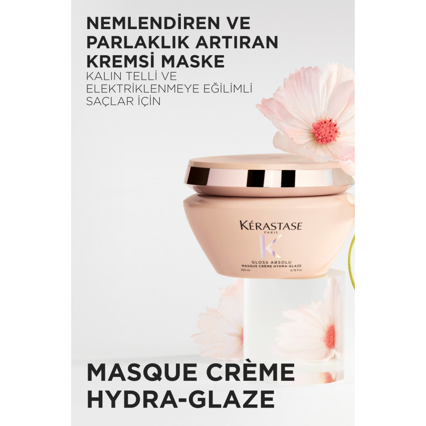 Gloss Absolu Kalın Telli Ve Elektriklenmeye Eğilimli Saçlar Için Nemlendiren Maske 200ml