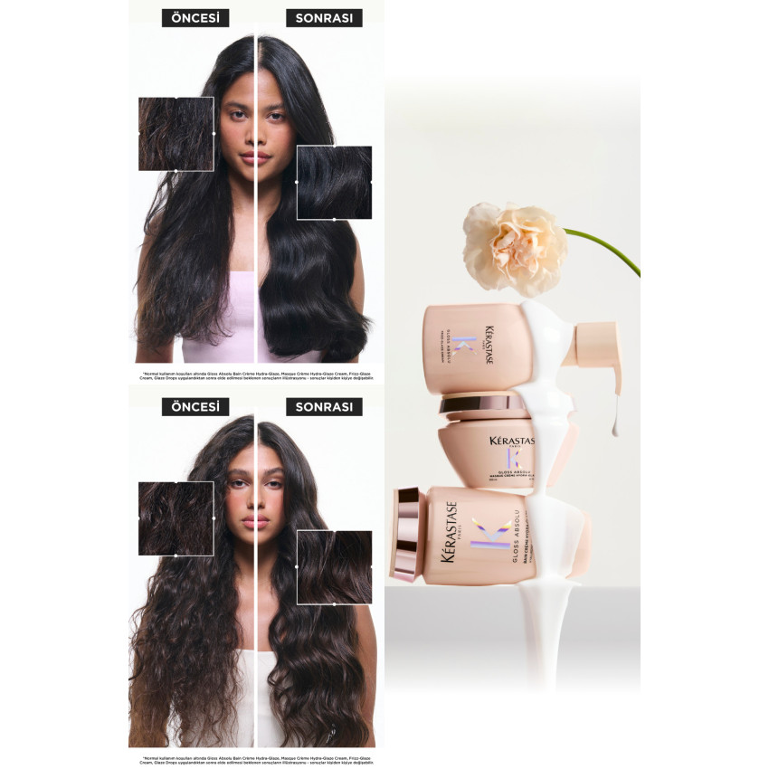 Gloss Absolu Kalın Telli Ve Elektriklenmeye Eğilimli Saçlar Için Nemlendiren Maske 200ml